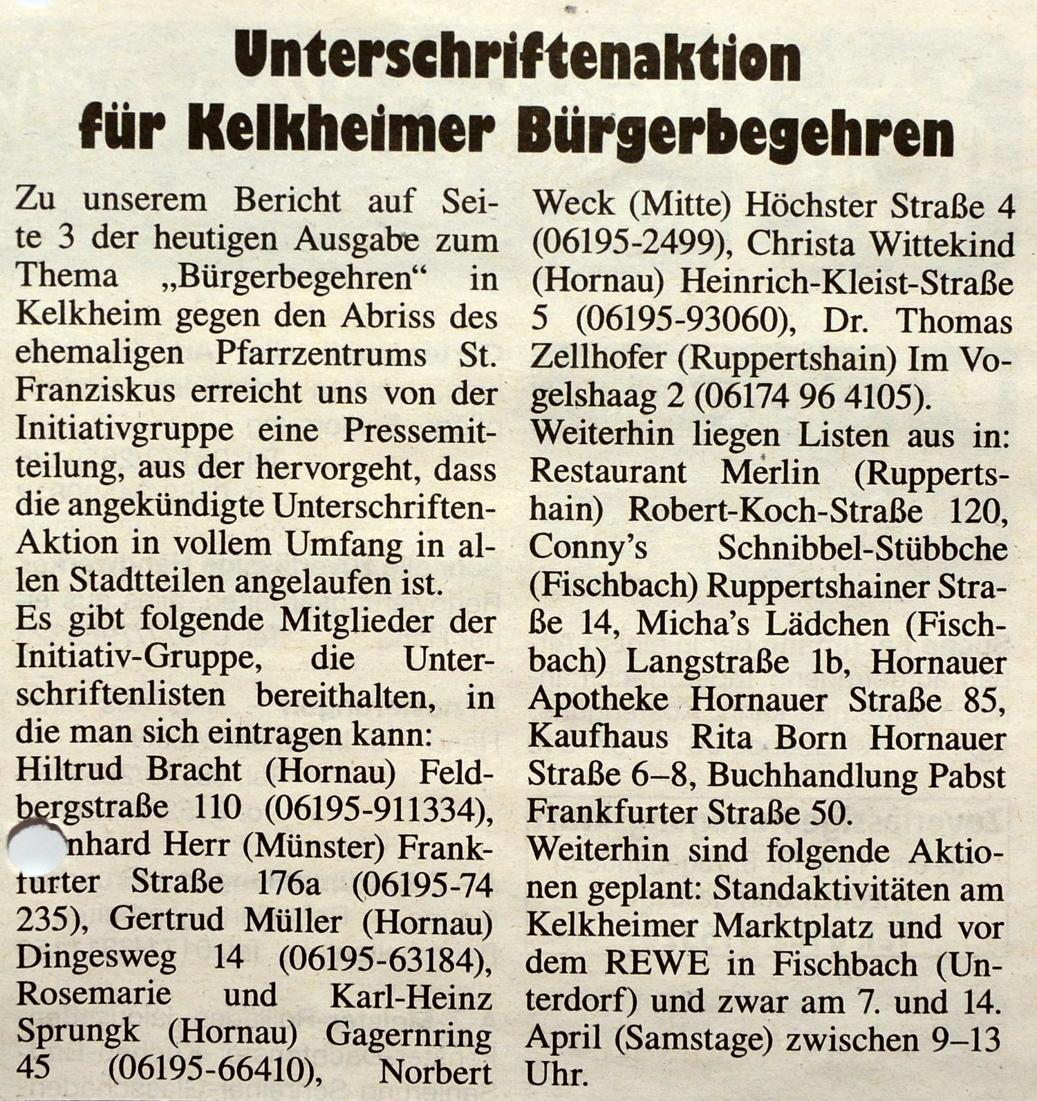 2018.03.29 KeZ Unterschriftenaktion für Kelkheimer Bürgerbegehren
