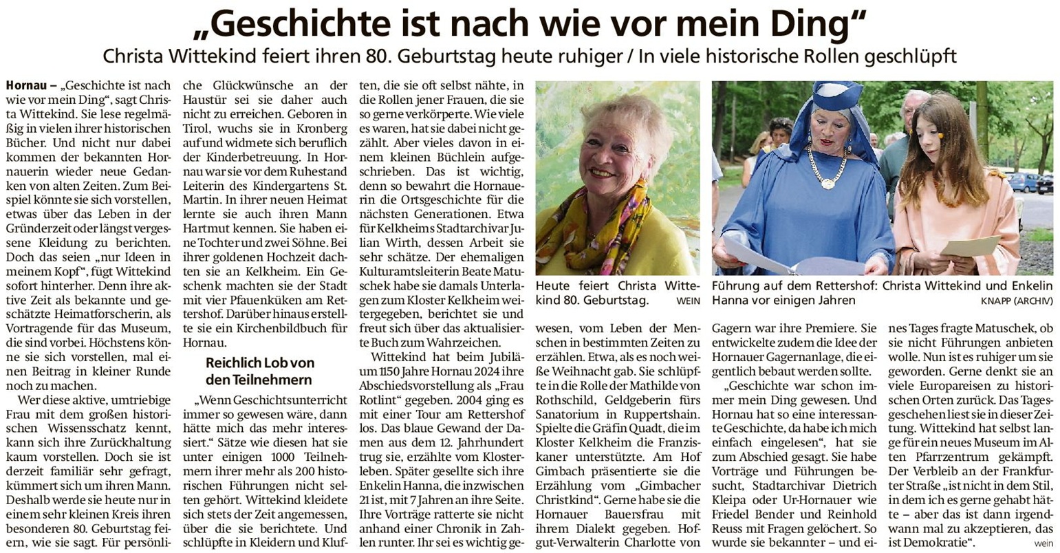 2025.03.06 HK Christa Wittekind feiert 80. Geburtstag